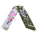 Hermès Pink Sur Mon Nuage Silk Twilly Scarf