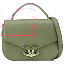 Chanel Matelasse CC Logo Handbag in Pink Caviar Skin