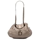 Dior Brown Lambskin Cannage Drawstring Hobo