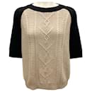 St. John Camel Caviar Spring Wool Knit Sweater - Autre Marque