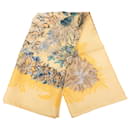 Hermès Yellow L Ile Deserte Silk Scarf