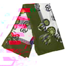 Hermès White Les Rubans du Cheval Silk Scarf