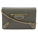 Balenciaga Classic Metallic Edge Chain Wallet Pochette Shoulder Bag