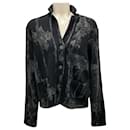 Transit Black / Grey Printed Wool Fitted Sweater Jacket - Autre Marque