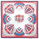 Hermès Carré 90 "SPINNAKERS" Silk handkerchief in Red x Blue