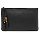Gucci Bamboo Tassel Leather Clutch Bag