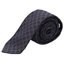 Givenchy Star-Embroidered Neck Tie in Grey Silk