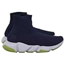 Balenciaga Speed Trainer Sneakers in Navy Blue Polyester