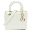 Dior Lady Dior Lambskin Handbag White