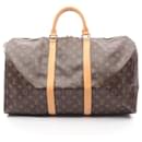 Louis Vuitton Keepall 50 Monogram Coated Canvas Boston Bag
