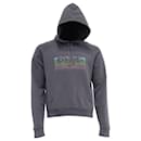 Saint Laurent Malibu-Print Hoodie in Grey Cotton