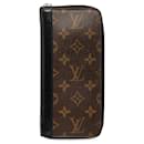 Louis Vuitton Brown Monogram Macassar Vertical Zippy Wallet