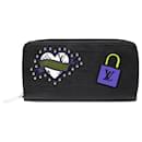 Louis Vuitton Black Epi Patches Zippy Wallet