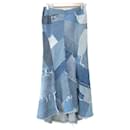 Junya Watanabe Comme des Garçons Patchwork Denim Long Skirt - Autre Marque