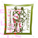 FOULARD HERMES MONSIEUR & MADAME BALI BARRE CARRE 105X98 CM EN COTON SCARF - Hermès