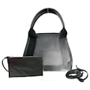 Balenciaga Navy Cabas Leather 2way Handbag