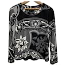 LEONARD Kankan Stretch Flower Print Long Sleeve Cutsew - Autre Marque