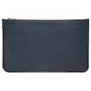 Louis Vuitton Blue Epi Neverfull Pouch