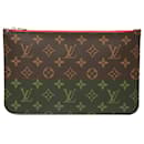 Louis Vuitton Brown Monogram Neverfull Pouch