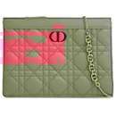 Dior Pink Supple Cannage Calfskin Caro Every Dior Pouch
