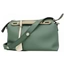 Fendi By the Way Leather Handbag in Green and Beige
