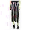 Black striped cloque trousers - size UK 10 - Autre Marque