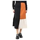 Colour block button-up skirt - size UK 10 - Autre Marque