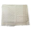 LOUIS VUITTON MONOGRAM SHINE CHALE SCARF M74026 SILK VISCOSE WOOL SHAWL - Louis Vuitton