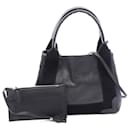 Balenciaga Navy Cabas XS Leather Handbag Black