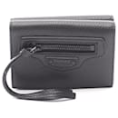 Balenciaga Classic Mini Leather Wallet Black