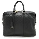 Gucci Leather Business Briefcase Black