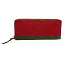 Louis Vuitton Zippy Wallet Red Leather