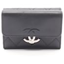 Chanel Half Coco Grained Calfskin Wallet
