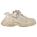Balenciaga Triple S Sneakers in Beige Polyester