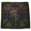 Hermes, Art des Steppes cashmere scarf in green - Hermès
