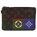 Louis Vuitton Zipped Pouch Limited Edition Logo Story Monogram Canvas MM