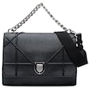 Dior Black Large Grained Calfskin Diorama Flap