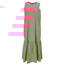 The Frankie Shop Loulou Flounce Hem Dress in Pink Cotton - Autre Marque