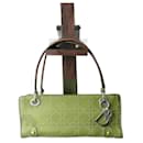 Dior Lady Dior model in camel leather with white stitching