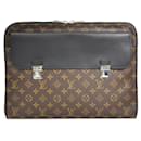 Louis Vuitton Monogram Macassar Porto Document Clutch Bag
