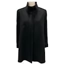 Fleurette Black Button Front Wool Coat - Autre Marque