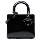 Dior Black Medium Patent Lady Dior