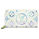 Louis Vuitton Blue Monogram Tiles By The Pool Zippy Wallet