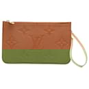 Louis Vuitton Brown Monogram Empreinte Giant Neverfull MM Pouch