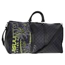 Louis Vuitton Keepall Bandouliere Bag Limited Edition Damier Cobalt Jungle 55