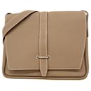 Hermes Hermès Steve Wright Junior Togo Etoupe Shoulder Bag
