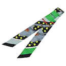 Hermès Green Clic Clac a Pois Silk Twilly Scarf