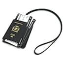 Balenciaga Black Leather Passport Cover