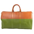 Louis Vuitton Epi Leather Keepall 45 Travel Bag in Brown M42978