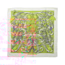 Hermes Carré 90 "LE MORS A LA CONETABLE" Silk handkerchief in Yellow - Hermès